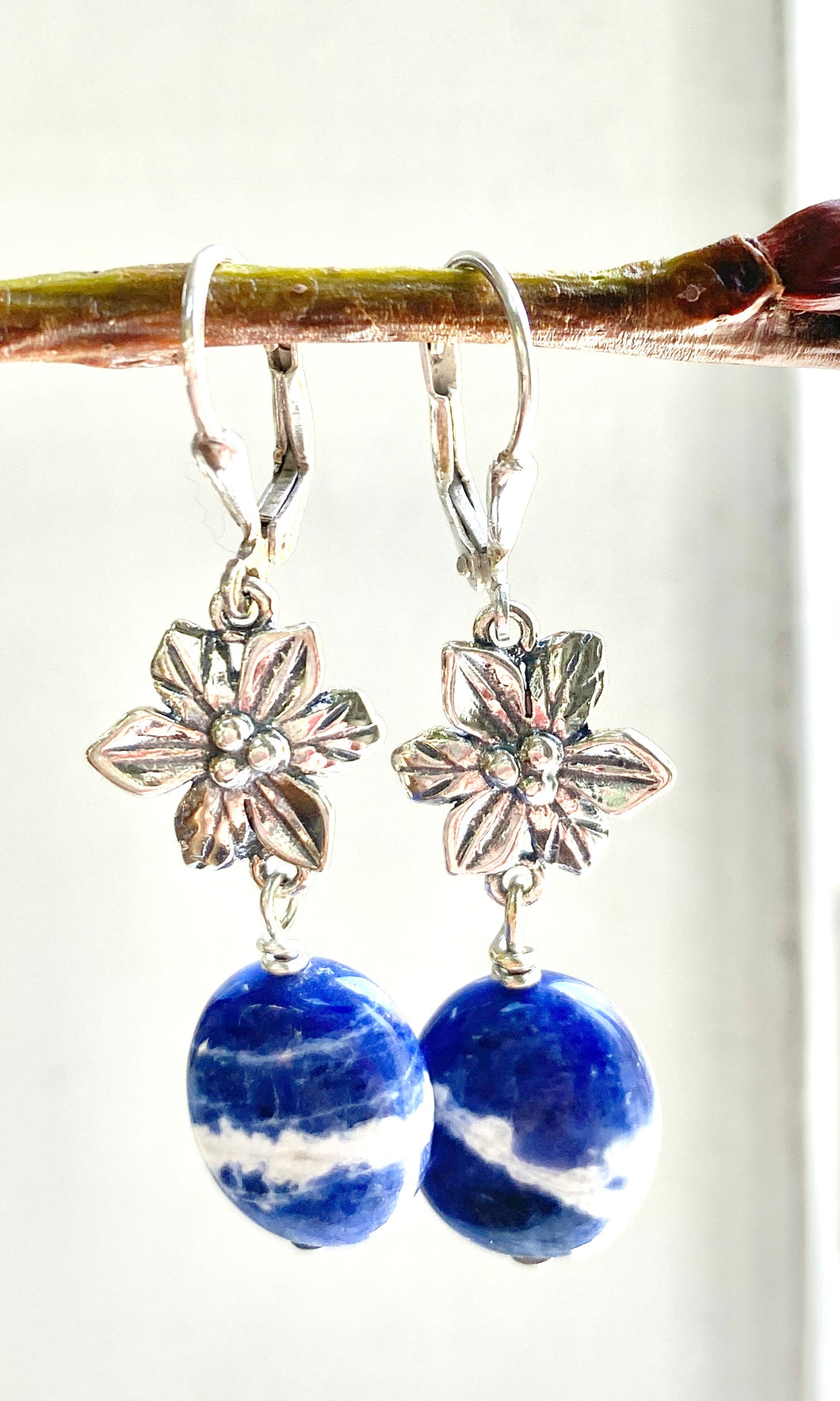 Sodalite Wave Earrings