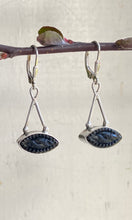 Load image into Gallery viewer, Marquis Antique Black Button Earrings
