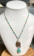 Load image into Gallery viewer, Owl Victorian Button Necklace
