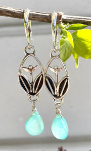 Chalcedony Tulips Earrings