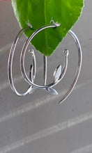 Load image into Gallery viewer, Leaf Hoop Earrings
