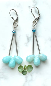 Amazonite Long Earrings