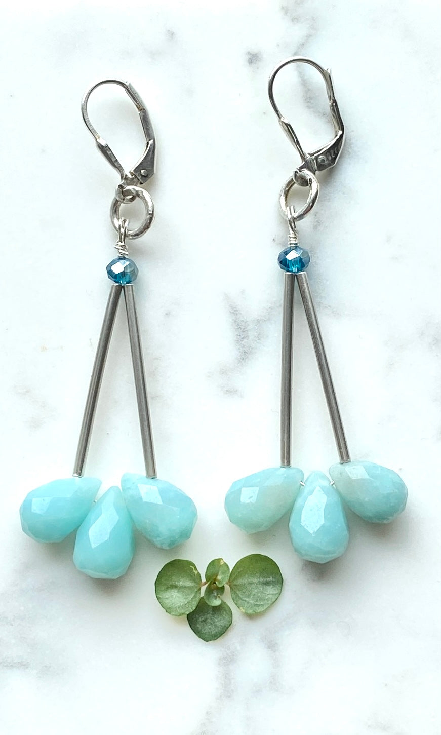 Amazonite Long Earrings