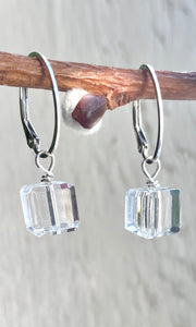 Crystal Square Earrings (restocked)