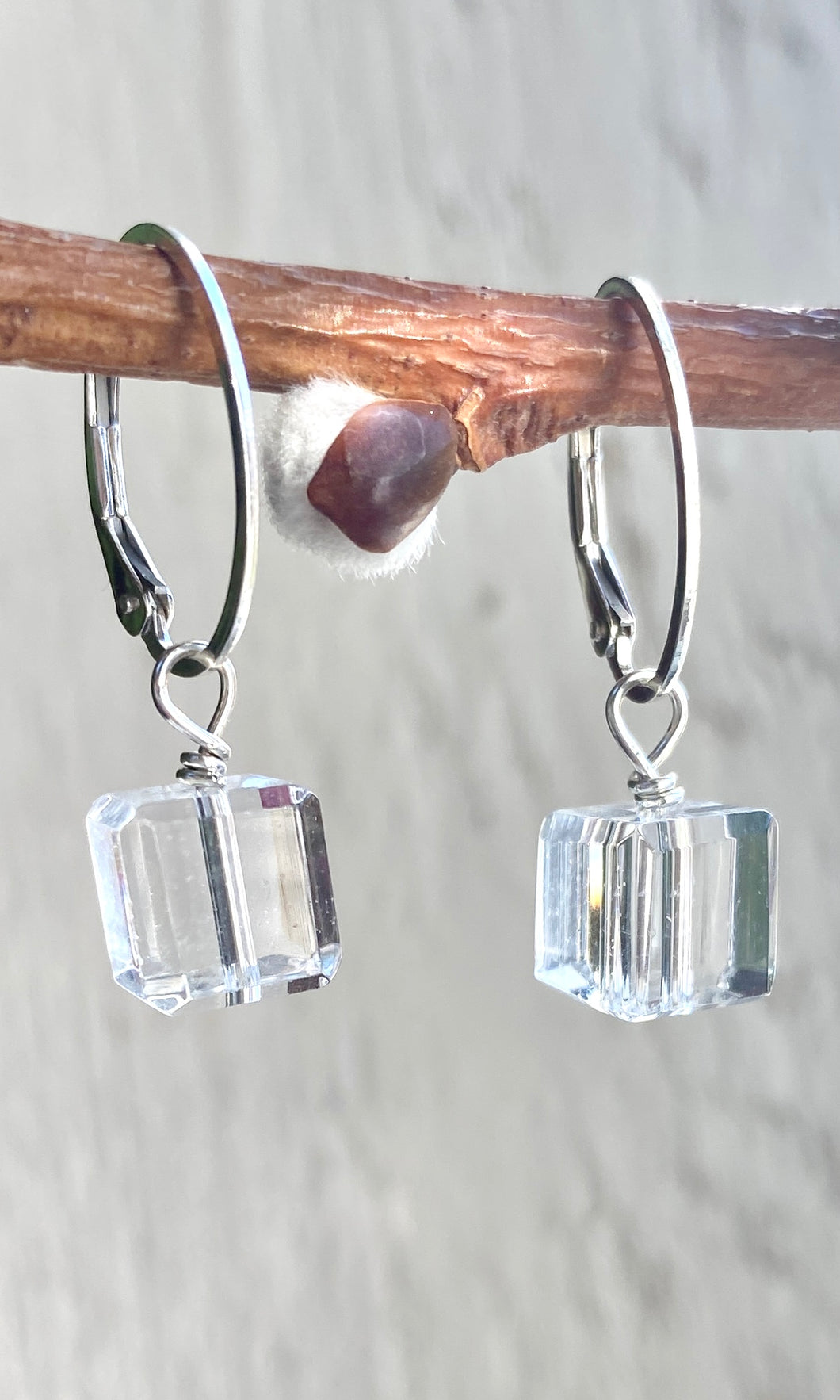 Crystal Square Earrings (restocked)