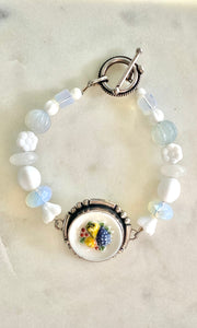 Milk Glass Fruit Bracelet