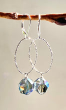 Load image into Gallery viewer, Long Blue Crystal Sparkle Earrings
