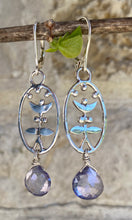 Load image into Gallery viewer, Violet Blue Chalcedony Rain Garden Earrings

