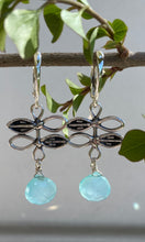 Load image into Gallery viewer, Chalcedony Leaf Vine Earrings
