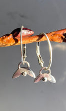 Load image into Gallery viewer, Sweet Leaf Lever Back Hoop Earrings
