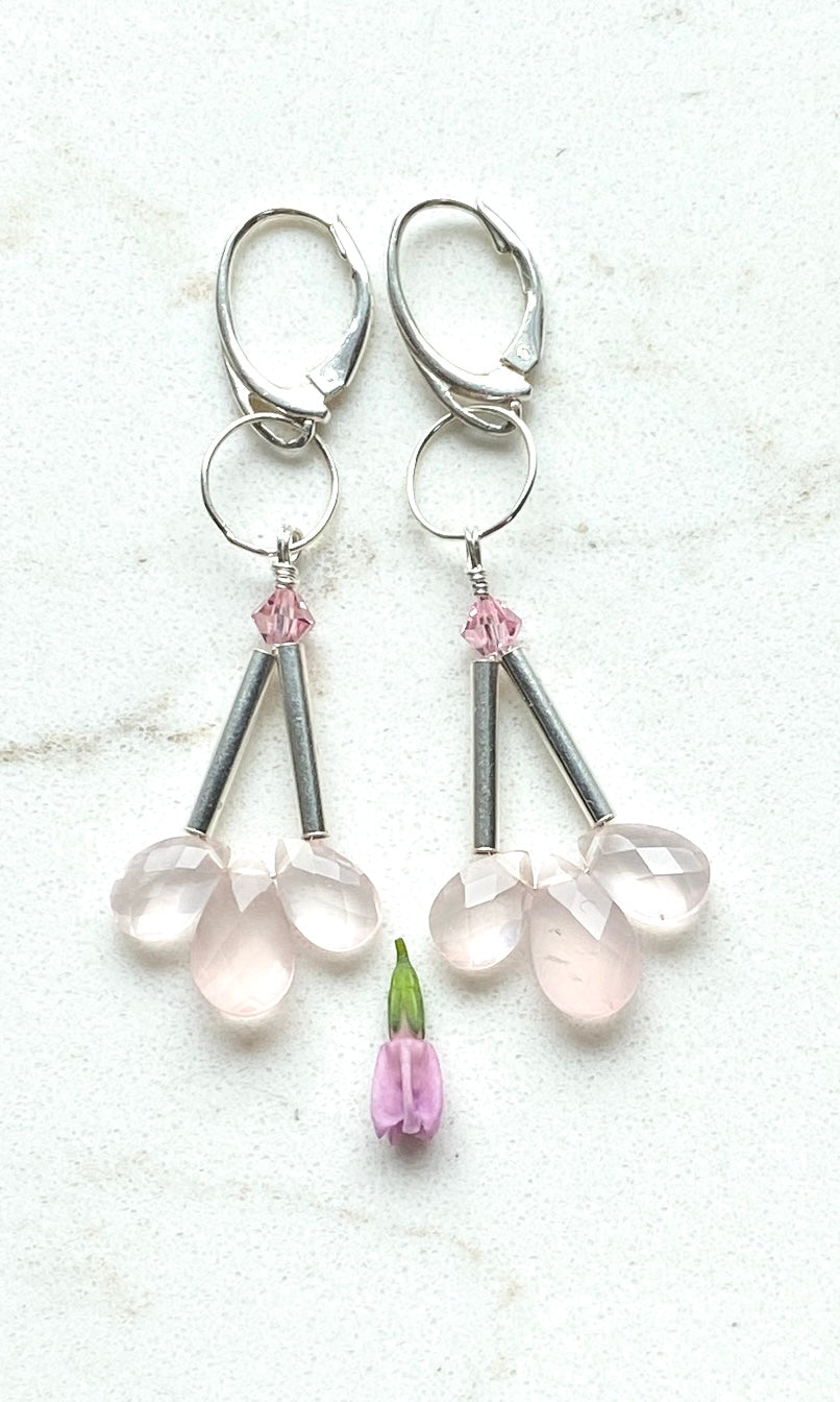 Pink Quartz Earrings