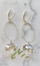 Load image into Gallery viewer, Long Smokey Crystal Earrings
