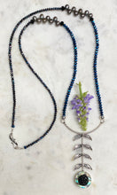 Load image into Gallery viewer, SALE/Blue Flower Drop Necklace
