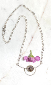 SALE/Deco Antique Button Necklace