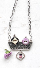 Load image into Gallery viewer, Flower Box Antique Stencil Buttons Necklace
