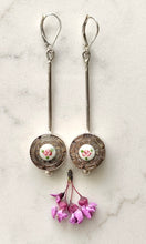 Load image into Gallery viewer, Sweet Long Enamel Rose Earrings
