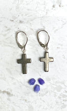 Load image into Gallery viewer, Pyrite Cross Earrings
