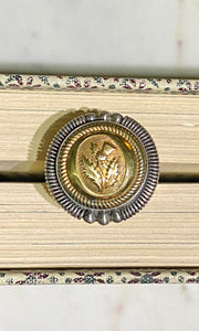 Antique Button Thistle Ring