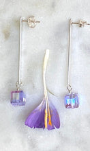 Load image into Gallery viewer, Modern Lavender Cube Earrings
