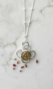 Antique Button Pendant Necklace
