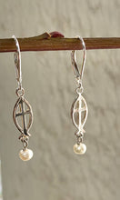 Load image into Gallery viewer, Cross, Fish and Pearl Earrings
