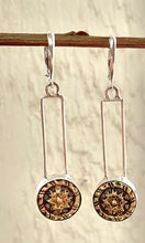 Load image into Gallery viewer, Contemporary Rectangle Antique Button Earrings
