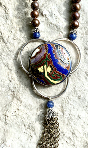 SALE/Antique Art nouveau Enamel Necklace