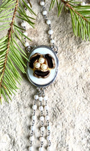 Load image into Gallery viewer, Black and White Rose Necklace
