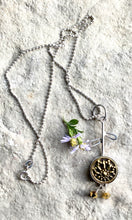 Load image into Gallery viewer, Brass Flower Drop Necklace

