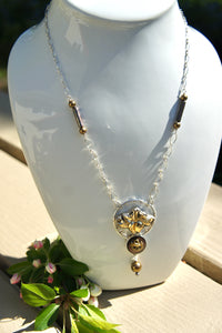 Antique Pin and Button Necklace