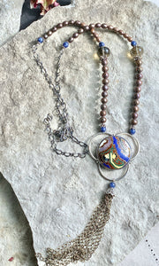 SALE/Antique Art nouveau Enamel Necklace