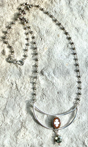 Inlaid Crescent Necklace