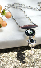 Load image into Gallery viewer, Black and White Button Stack Necklace
