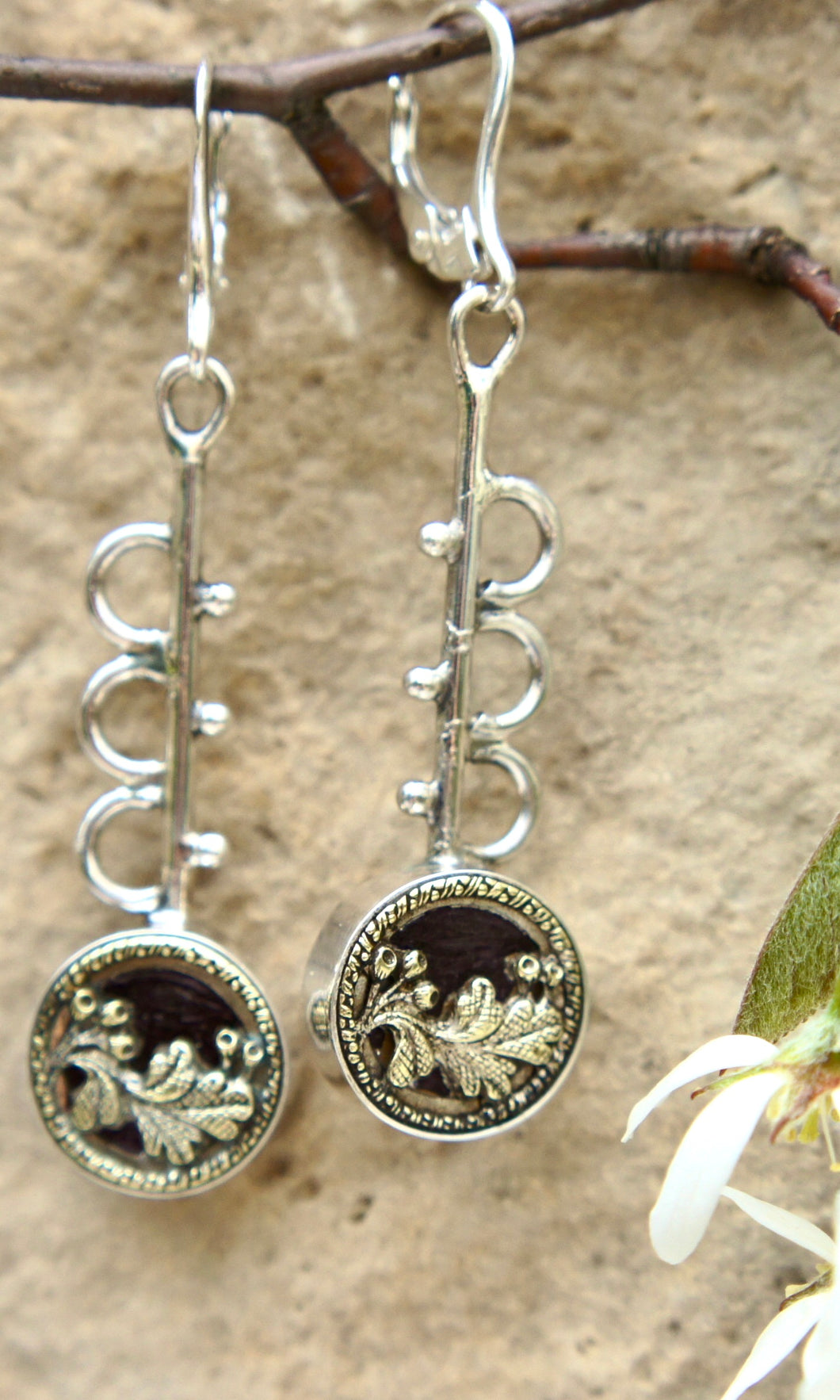 Doodle Drop Button Earrings