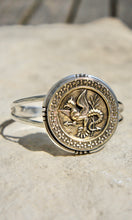 Load image into Gallery viewer, Griffin Antique Button Cuff Bracelet
