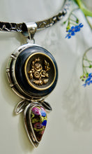 Load image into Gallery viewer, Antique Button Pendant Necklace
