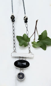 Deco Black and White Necklace