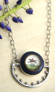 Horse/dog Button Necklace
