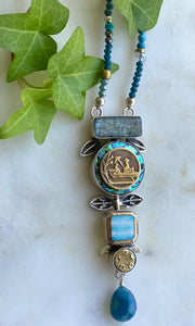 Boat Button Stack Necklace
