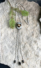 Load image into Gallery viewer, Black and White Rose Necklace
