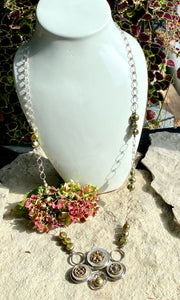 Button Collage Necklace