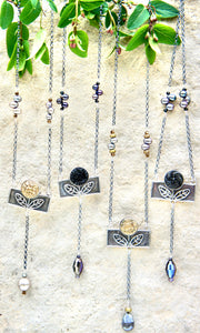 SALE/Flower Box Lariat #2 Necklace