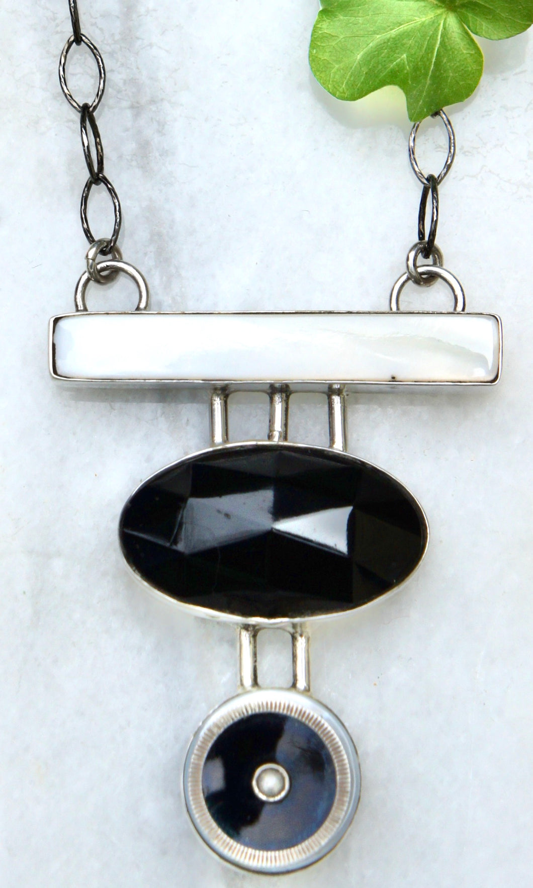 Deco Black and White Necklace