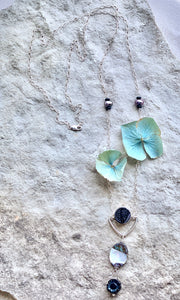 Modern Antique button Necklace