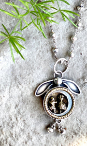 Pierrot and Pierrette Pyrite Necklace