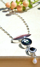 Load image into Gallery viewer, Black and White Button Stack Necklace
