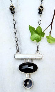 Deco Black and White Necklace
