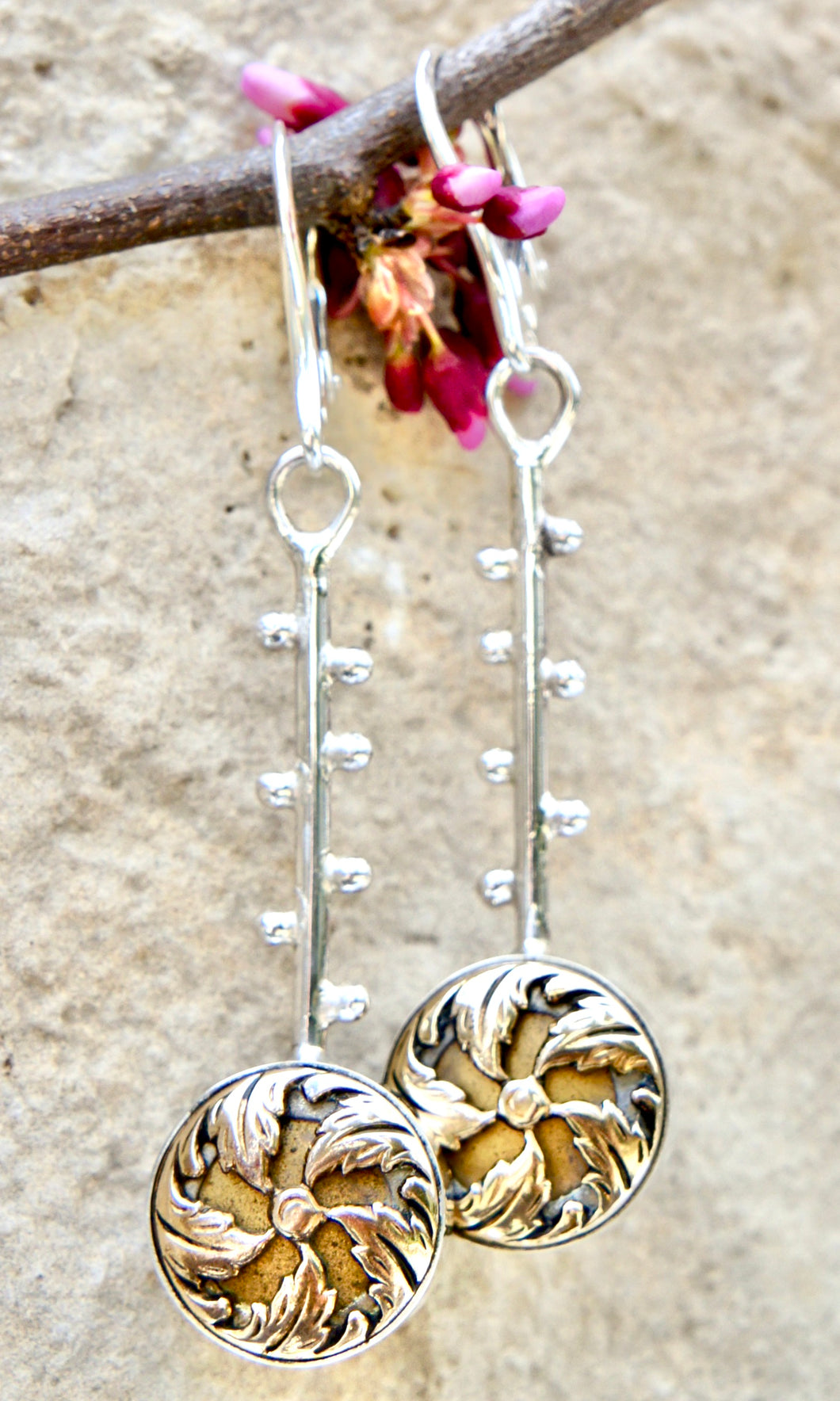 Button Branch Earrings 1