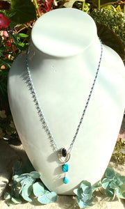 Turquoise and Black Necklace