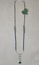 Load image into Gallery viewer, SALE/Blue Flower Drop Necklace
